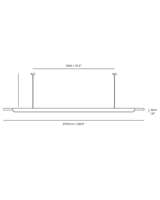 Formation Anodised Metal Linear Pendant - Image 5