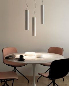 Modern Plaster Cylinder Pendant Light
