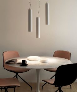 Modern Plaster Cylinder Pendant Light