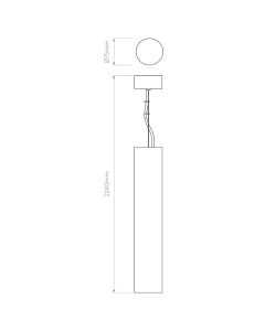 Modern Plaster Cylinder Pendant Light