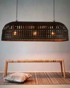 Woven Iron Long Pendant Light