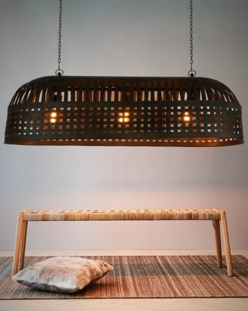 Woven Iron Long Pendant Light - Image 2
