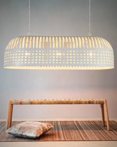 Woven Iron Long Pendant Light